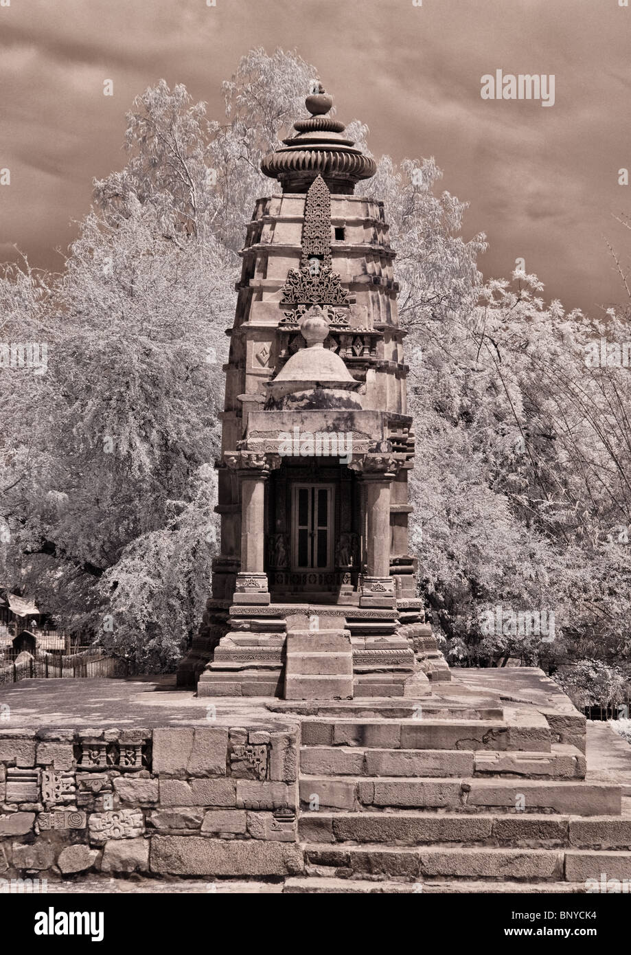 Small Shrine, Lakshamana Temple, Kajuraho Stock Photo