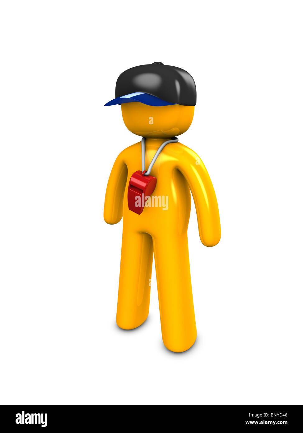 3d image, conceptual coach, referee Stock Photo Alamy