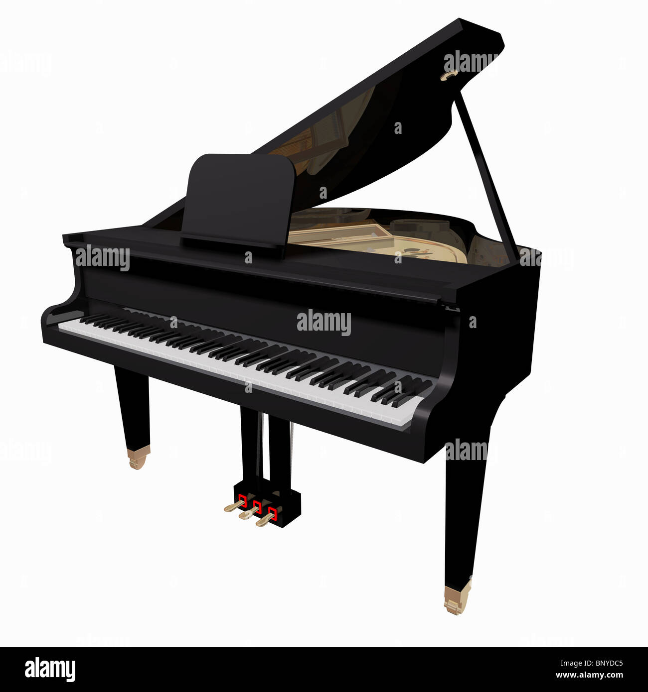 Grand piano on stage Cut Out Stock Images & Pictures - Alamy