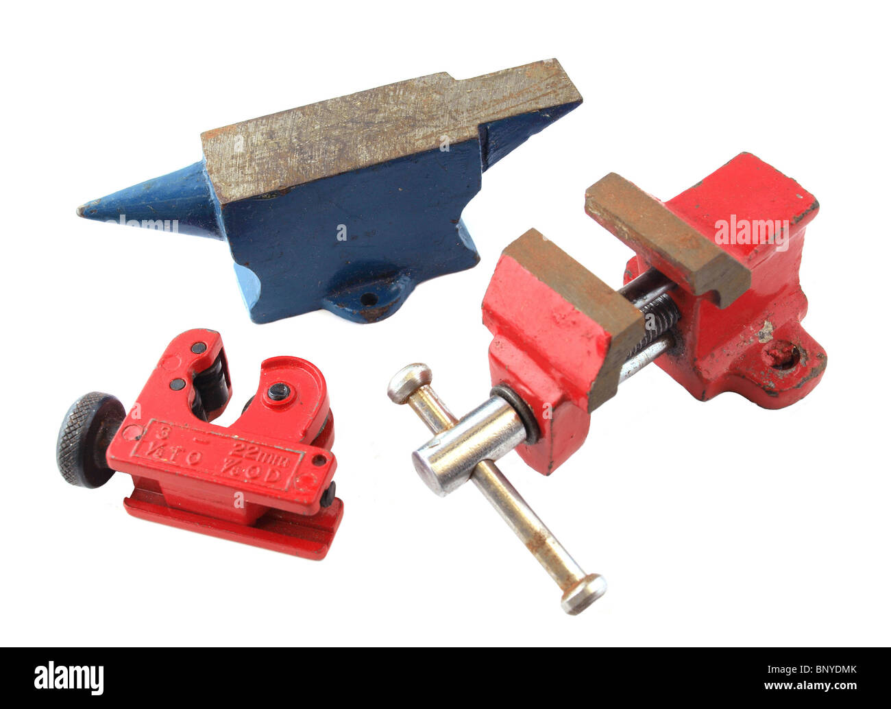 Assotred tools on an isolated white background. Stock Photo