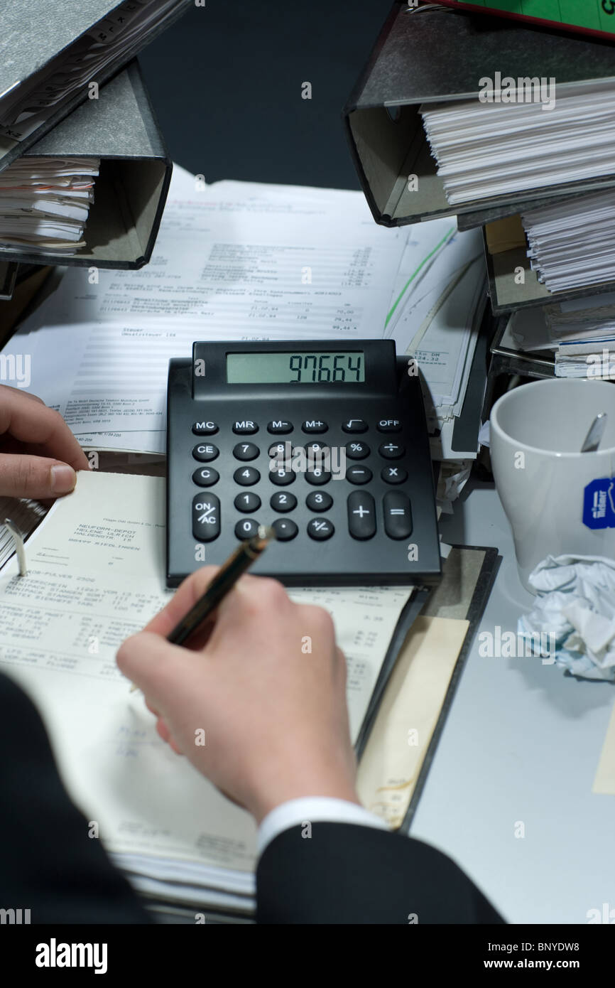 An accountant at work Stock Photo
