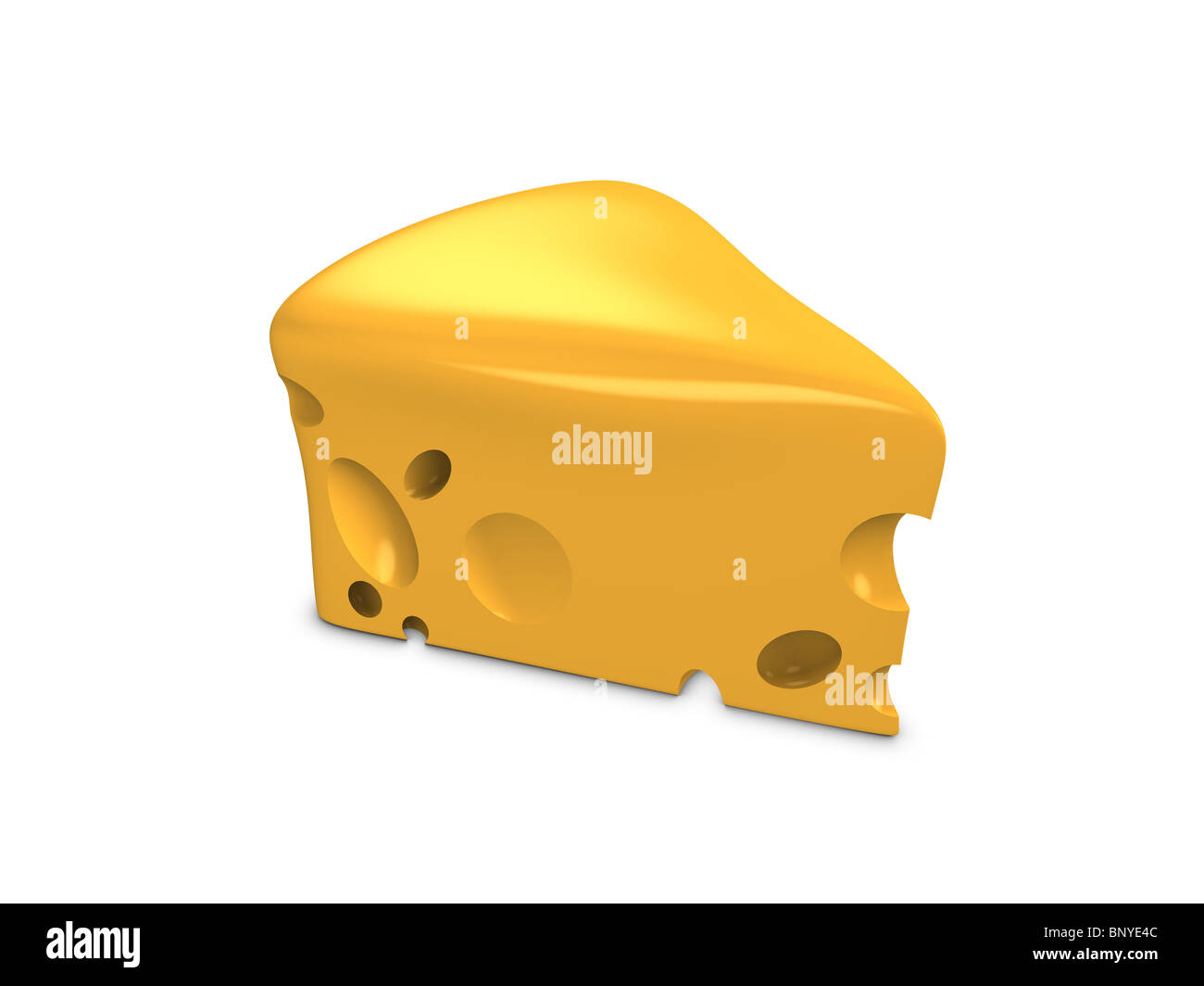 3d image, conceptual, a slice of cheese Stock Photo Alamy