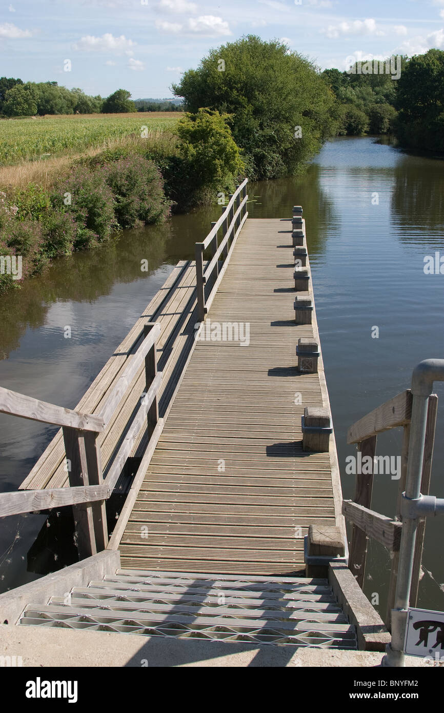 modern decking canoe portage river mooring wooden Stock Photo Alamy