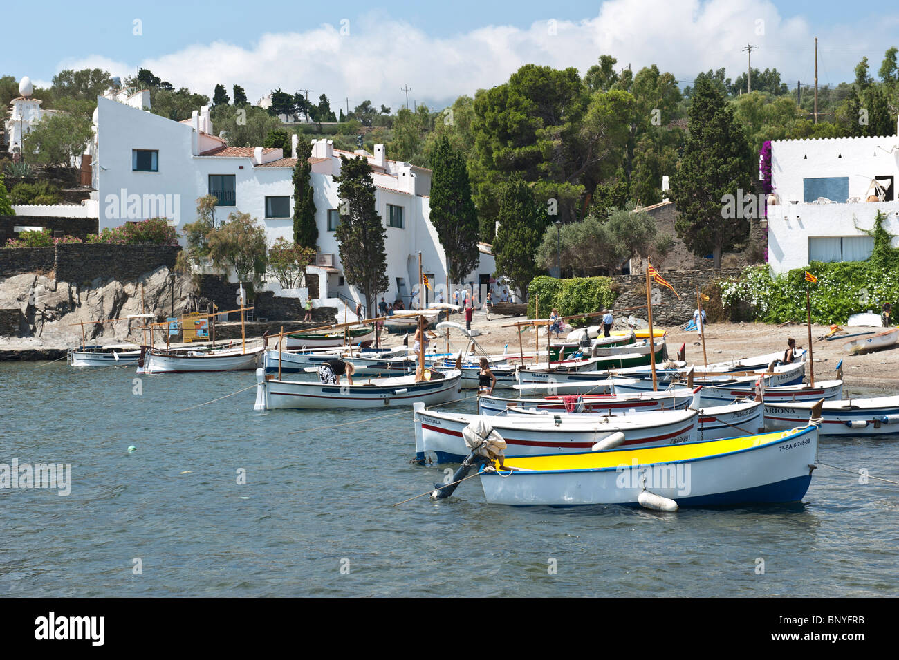 The house and Dali museum in Port Lligat, Cadaques, Girona, Spain Stock ...