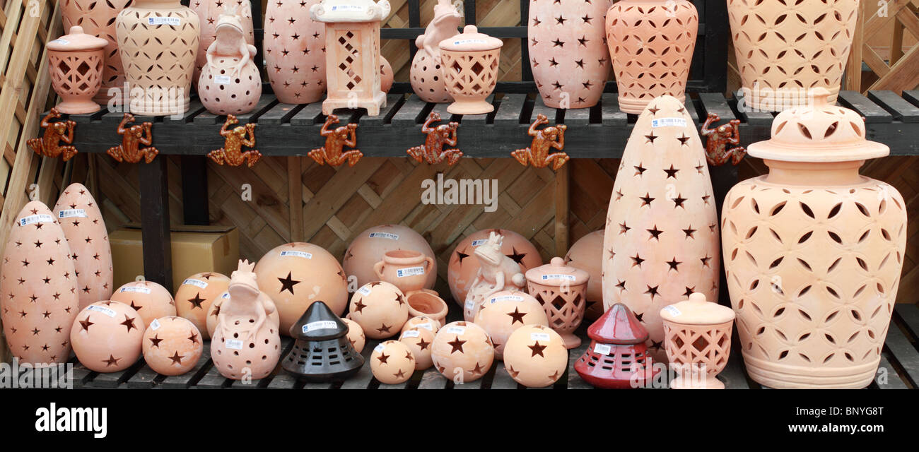 garden candle holders Stock Photo Alamy