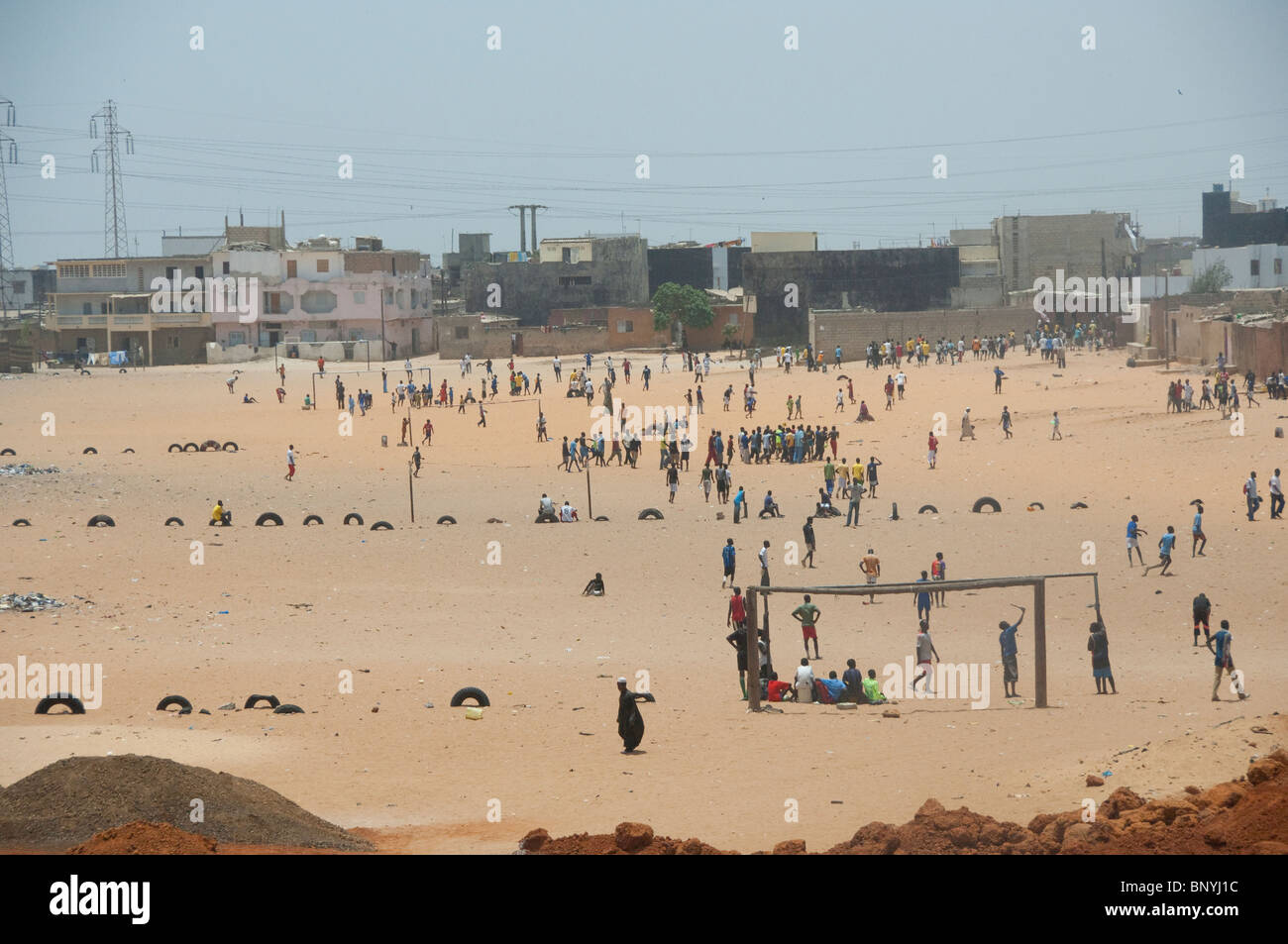 Africa, Senegal, Dakar. Capital city of Dakar. Public playground. Stock Photo