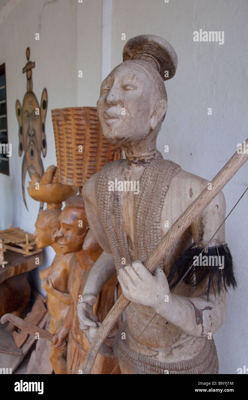 Africa, Togo, Kpalime. Artisan handicraft center & training school. Traditional woodwork. Stock Photo