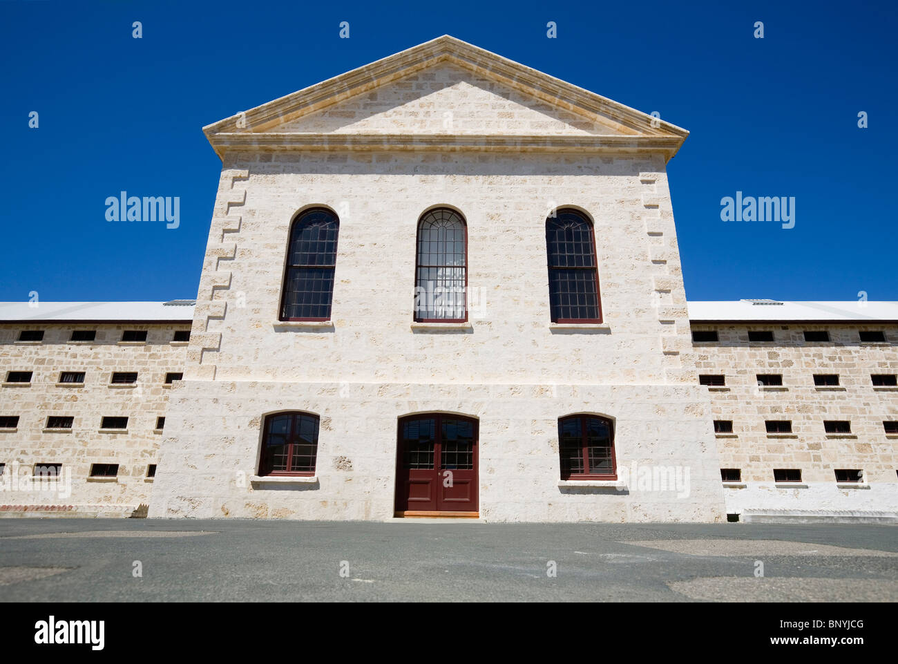 The Old Fremantle Prison, built by convict labour the prison operated from 1855 to 1991. Fremantle, Western Australia, AUSTRALIA Stock Photo