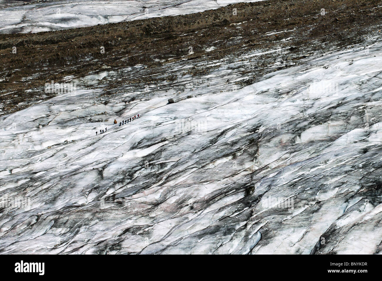 The great Aletsch glacier Stock Photo