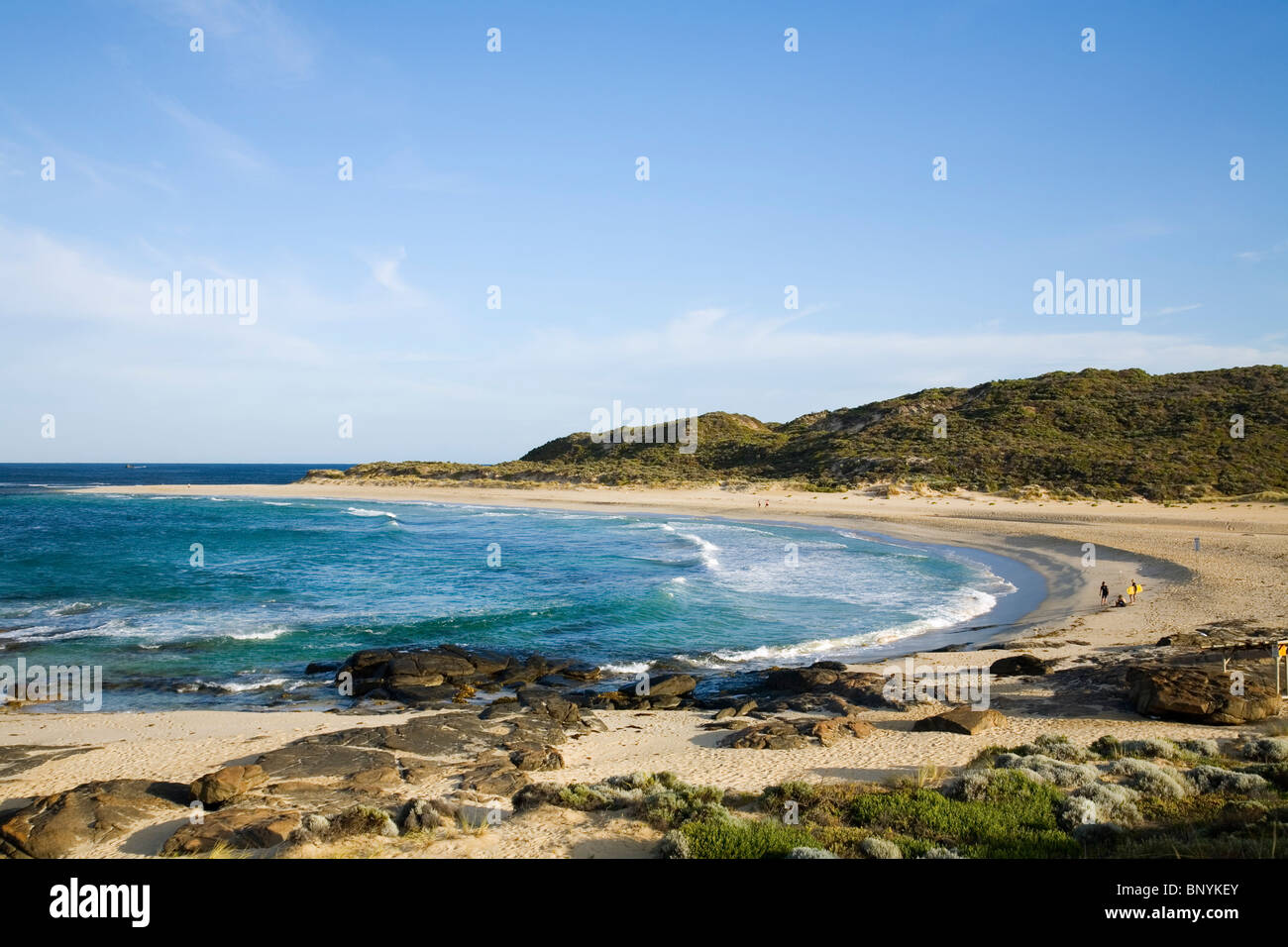 Margaret River Mouth - a popular surfing spot. Margaret River, Western Australia, AUSTRALIA. Stock Photo