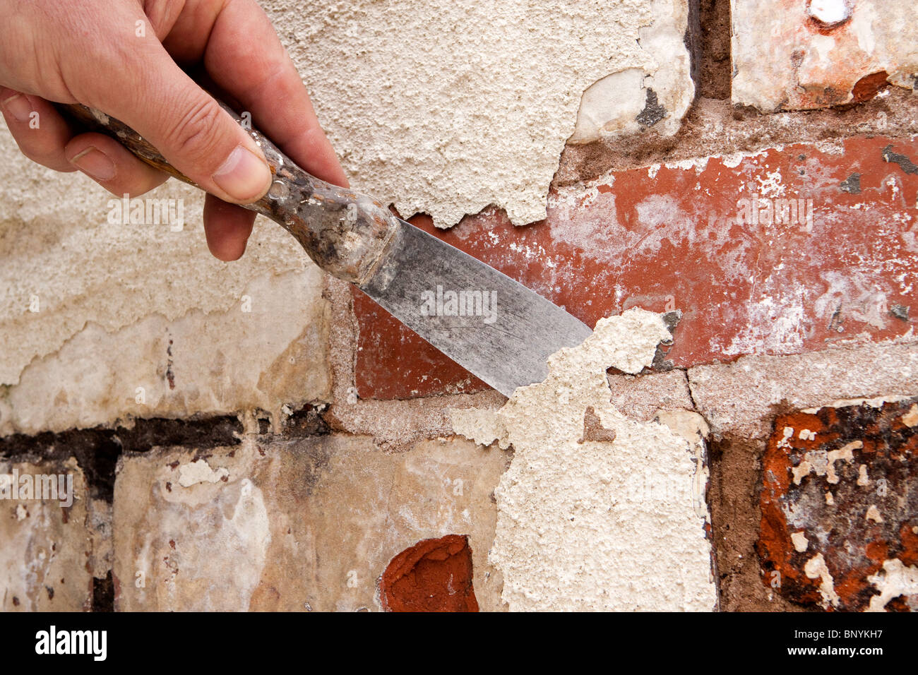 House Maintenance, scraping paint flaking off badly maintained