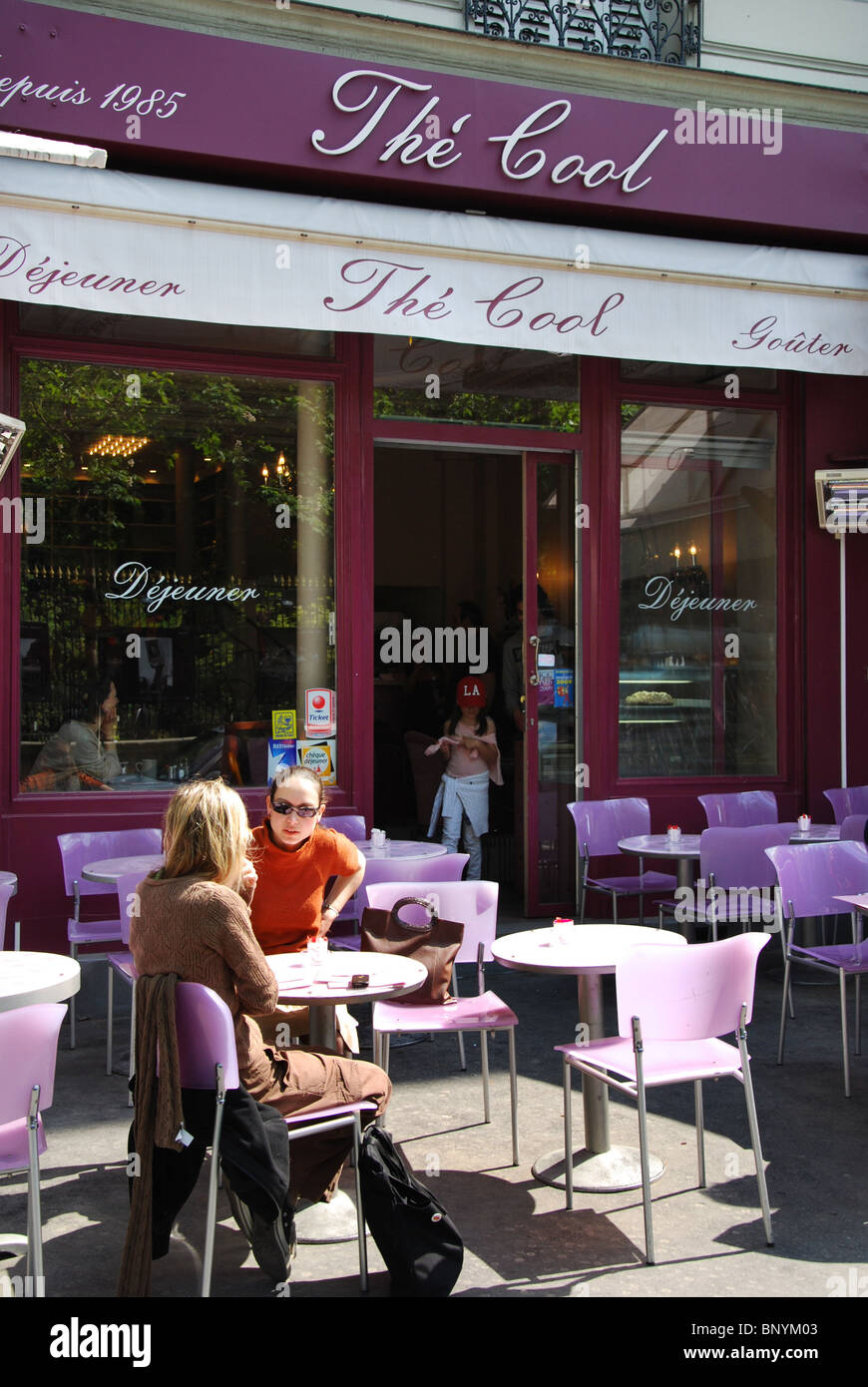 Thé Cool, typical tearoom near Jardin du Luxembourg, Paris France Stock Photo