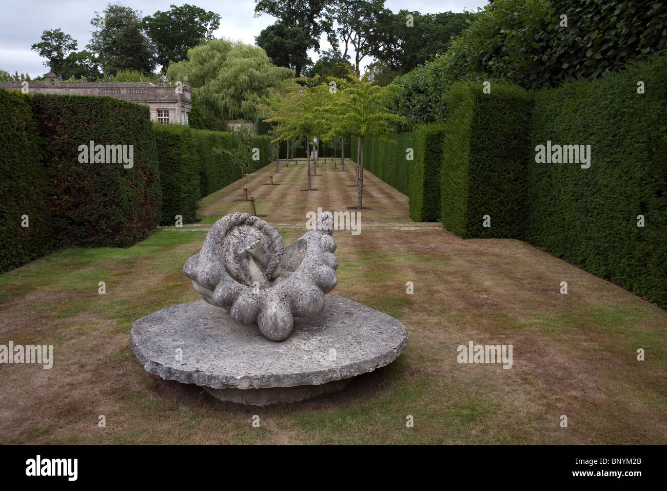 One of the stone statues in the grounds of Longleat House Stock Photo