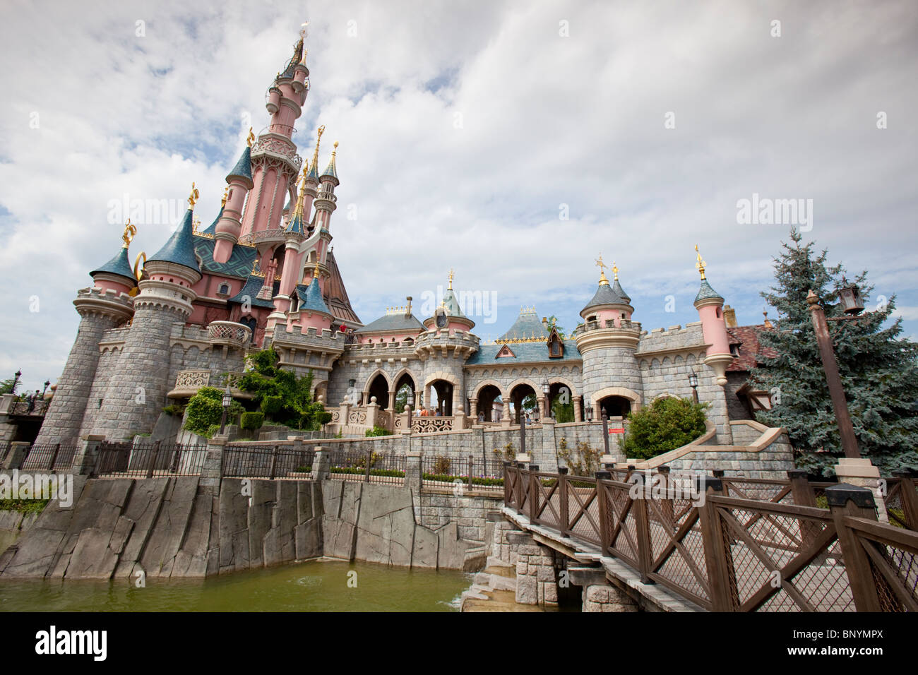 Cinderella's castle at Euro Disney in Paris, France. Stock Photo