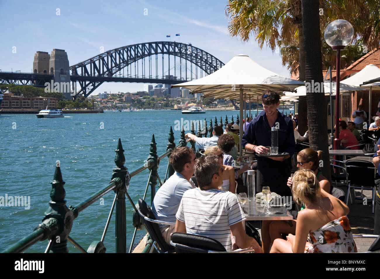 Waterfront dining at Circular Quay with views over Sydney harbour