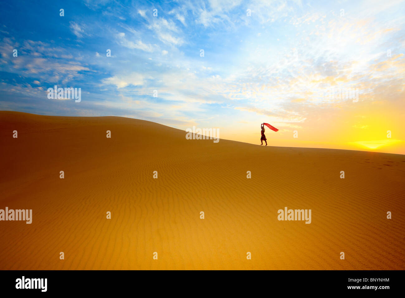 Woman in gobi desert hi-res stock photography and images - Alamy