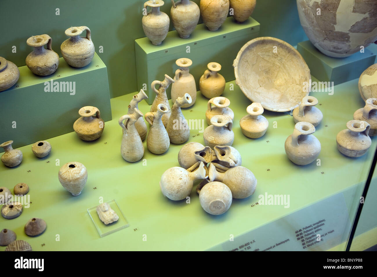 Ancient pottery for cremation burials, Archaeological museum, Rhodes