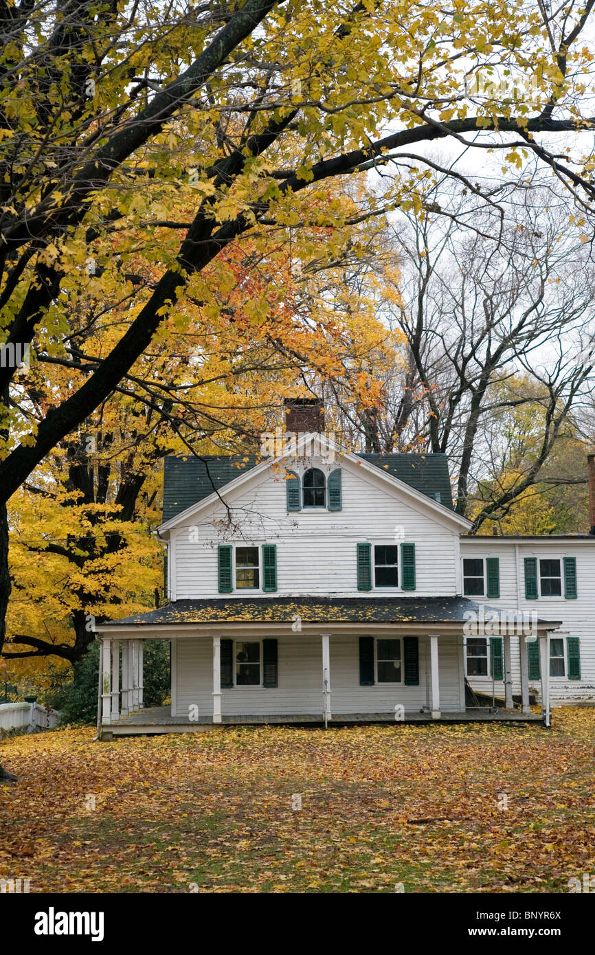 Country house in autumn, Connecticut, United States of America Stock Photo