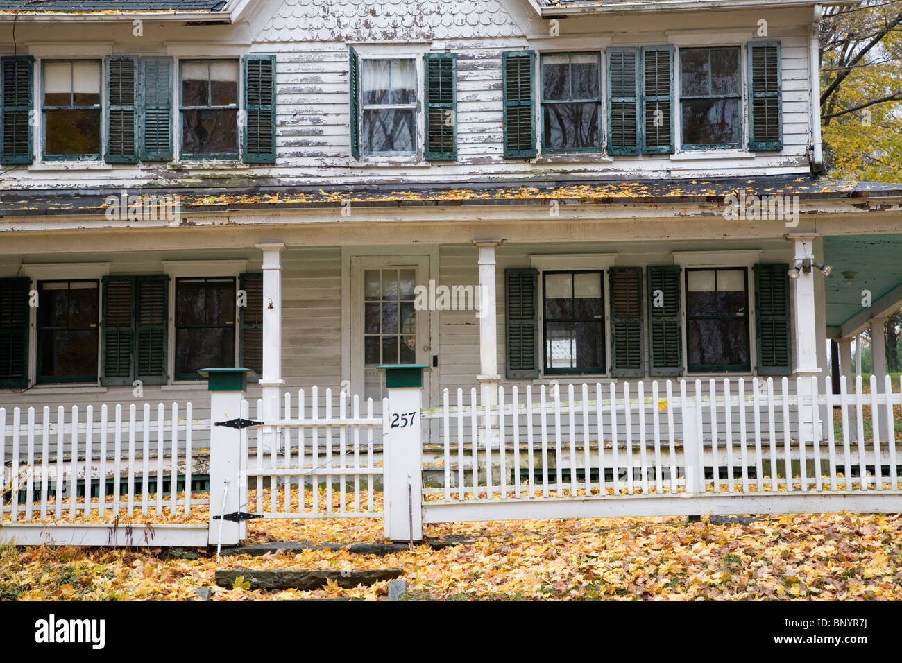 Country house in autumn, Connecticut, United States of America Stock Photo