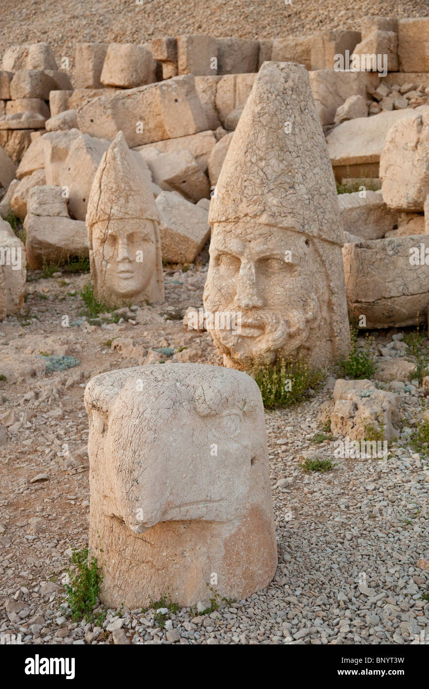 Statue head at Mount Nemrut, Turkey Stock Photo