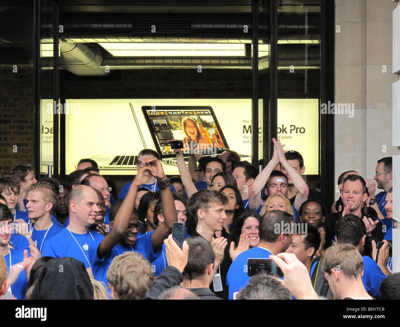 Apple Store Covent Garden London opening Stock Photo
