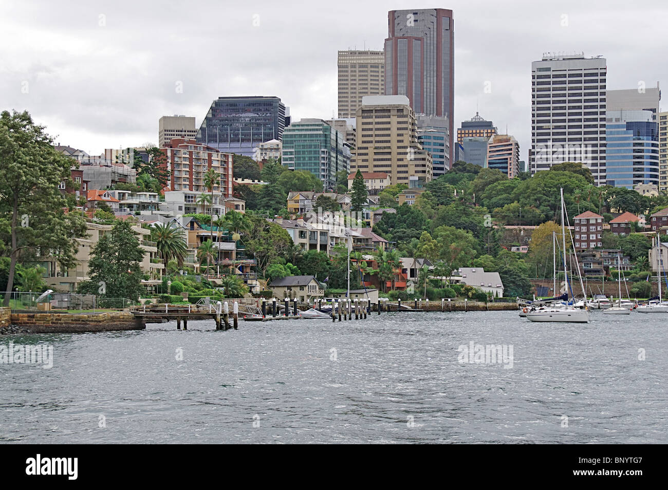 A view into the western part of Lavender Bay in Sydney, Australia Stock Photo