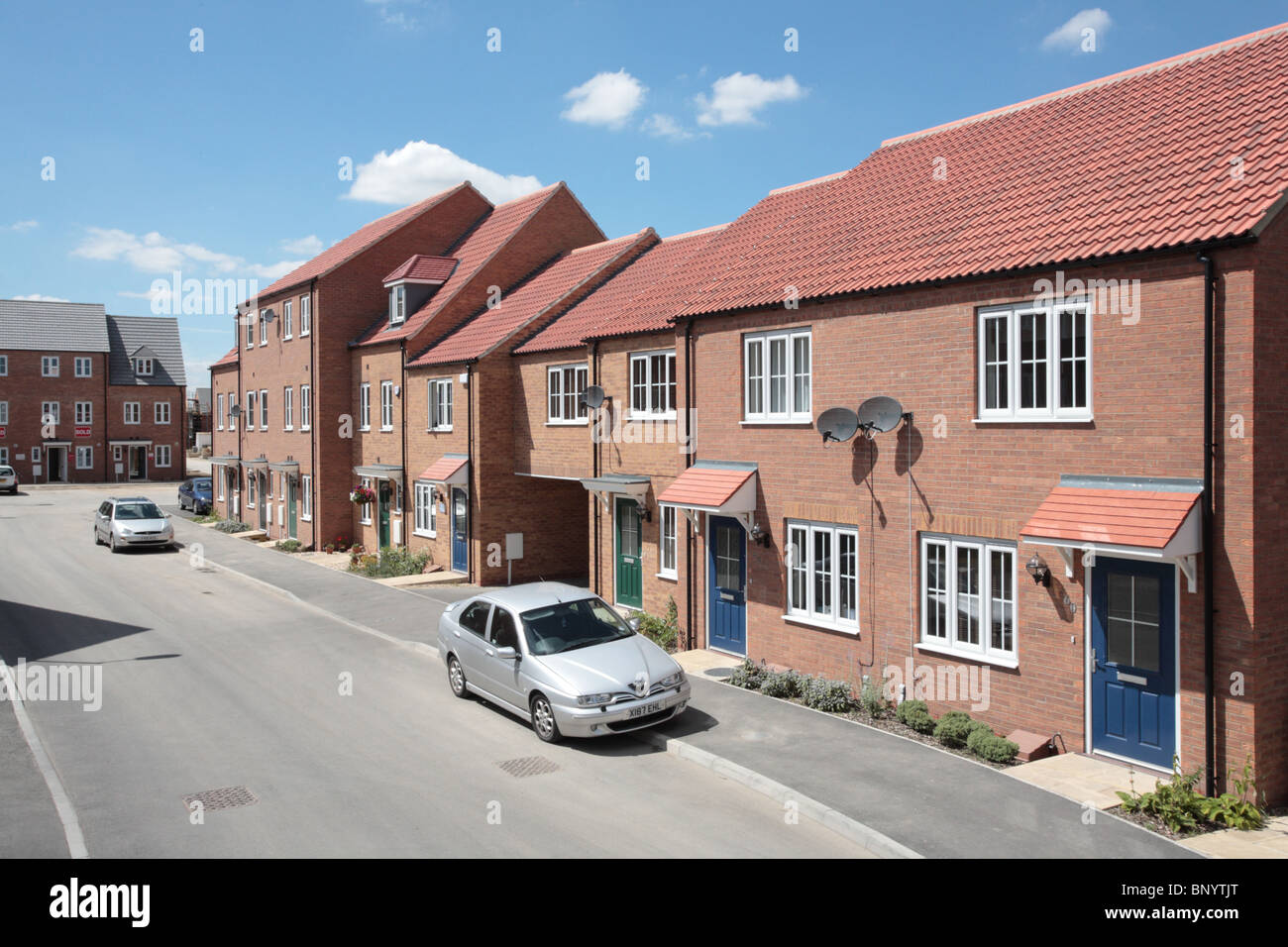 New affordable town housing in Grimsby Stock Photo Alamy