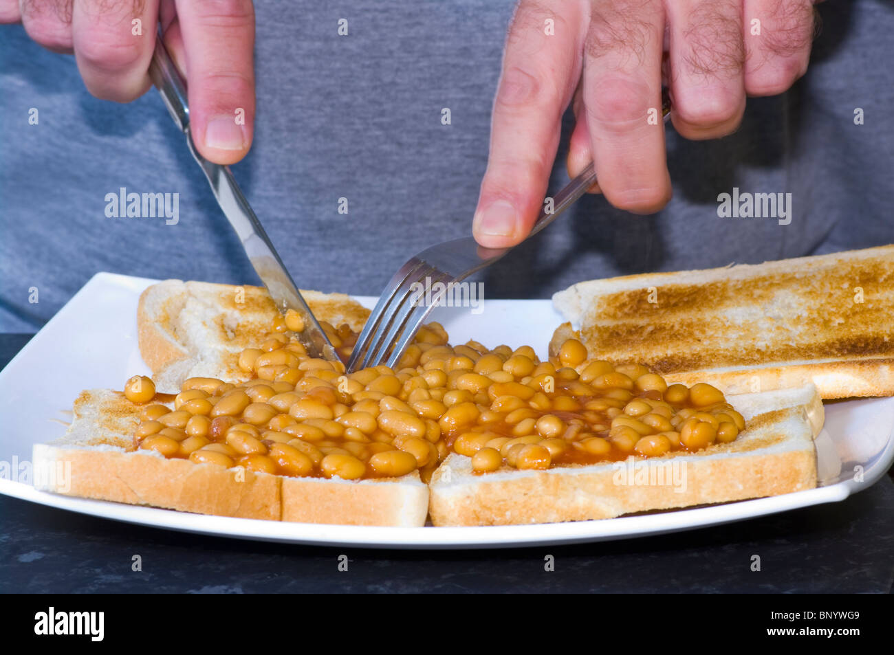 Baked beans on fork hires stock photography and images Alamy