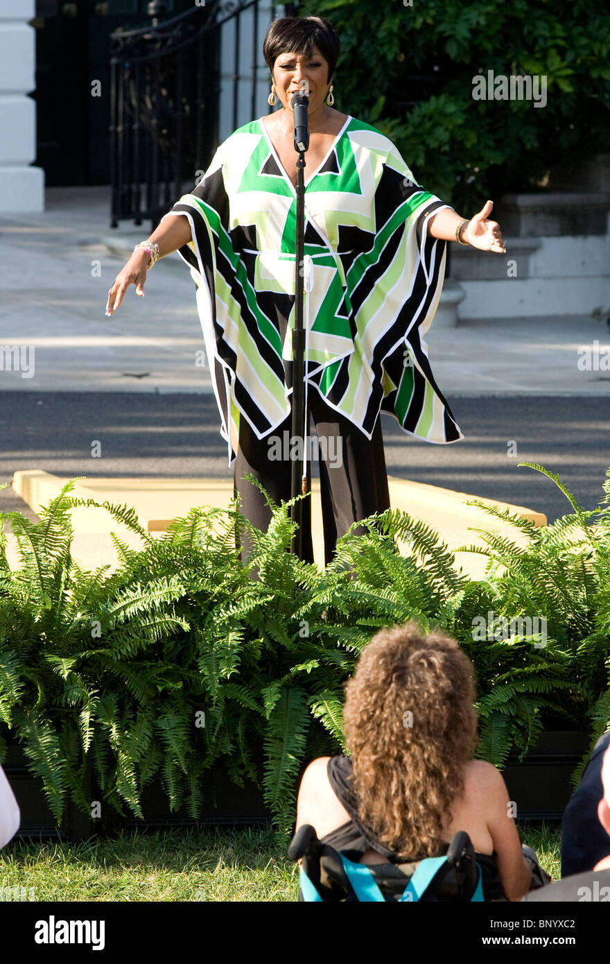 Singer Patti LaBelle performs at the White House. Stock Photo