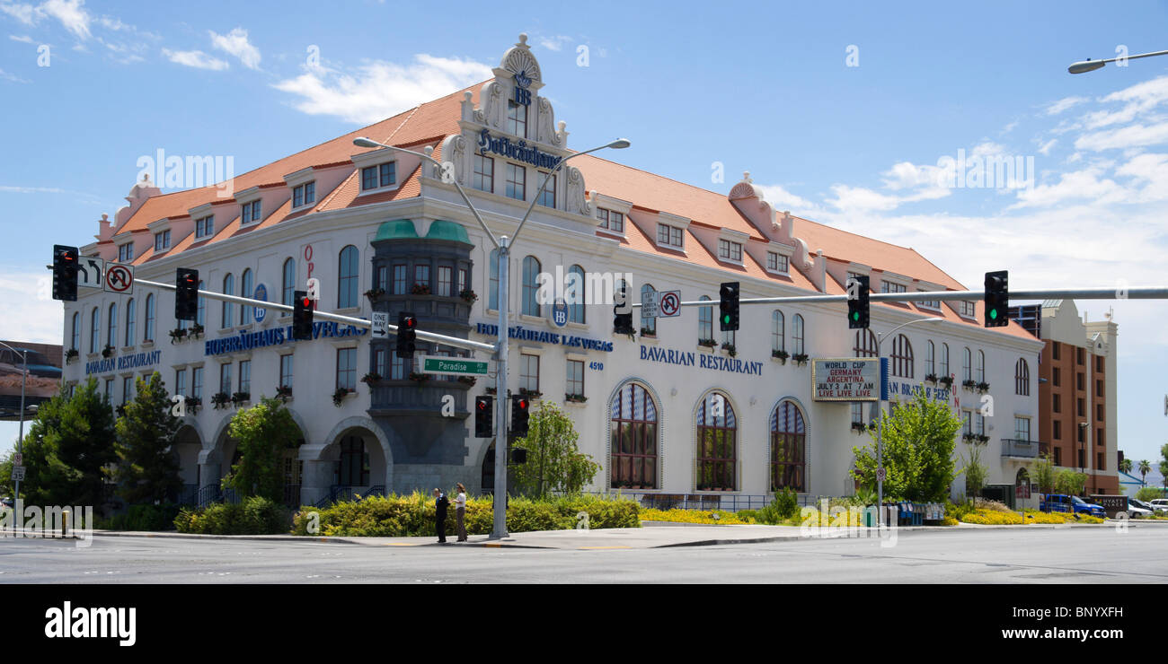 Las Vegas USA the Hofbrauhaus restaurant and Bavarian bier keller bar