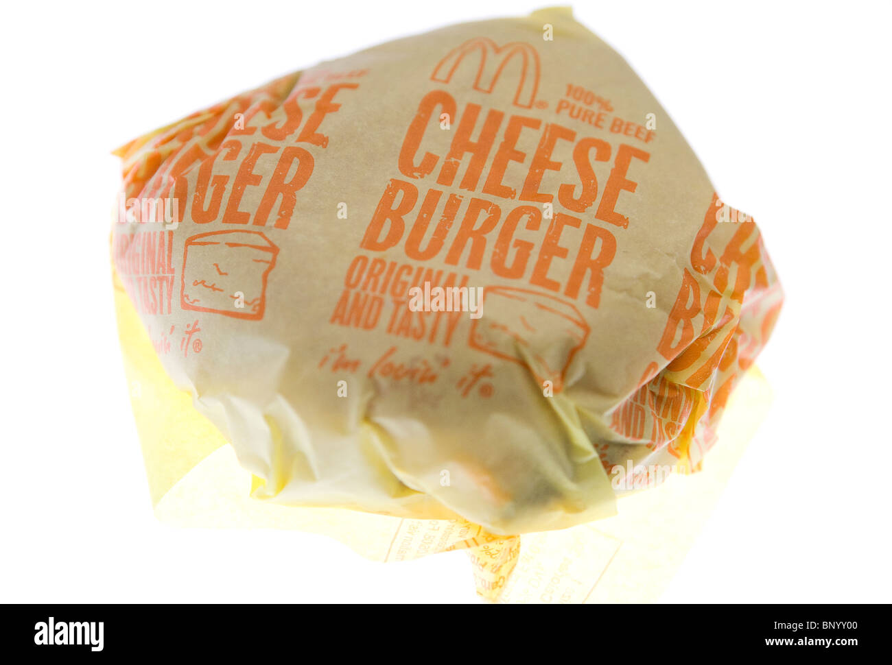 McDonald's cheeseburger. Stock Photo