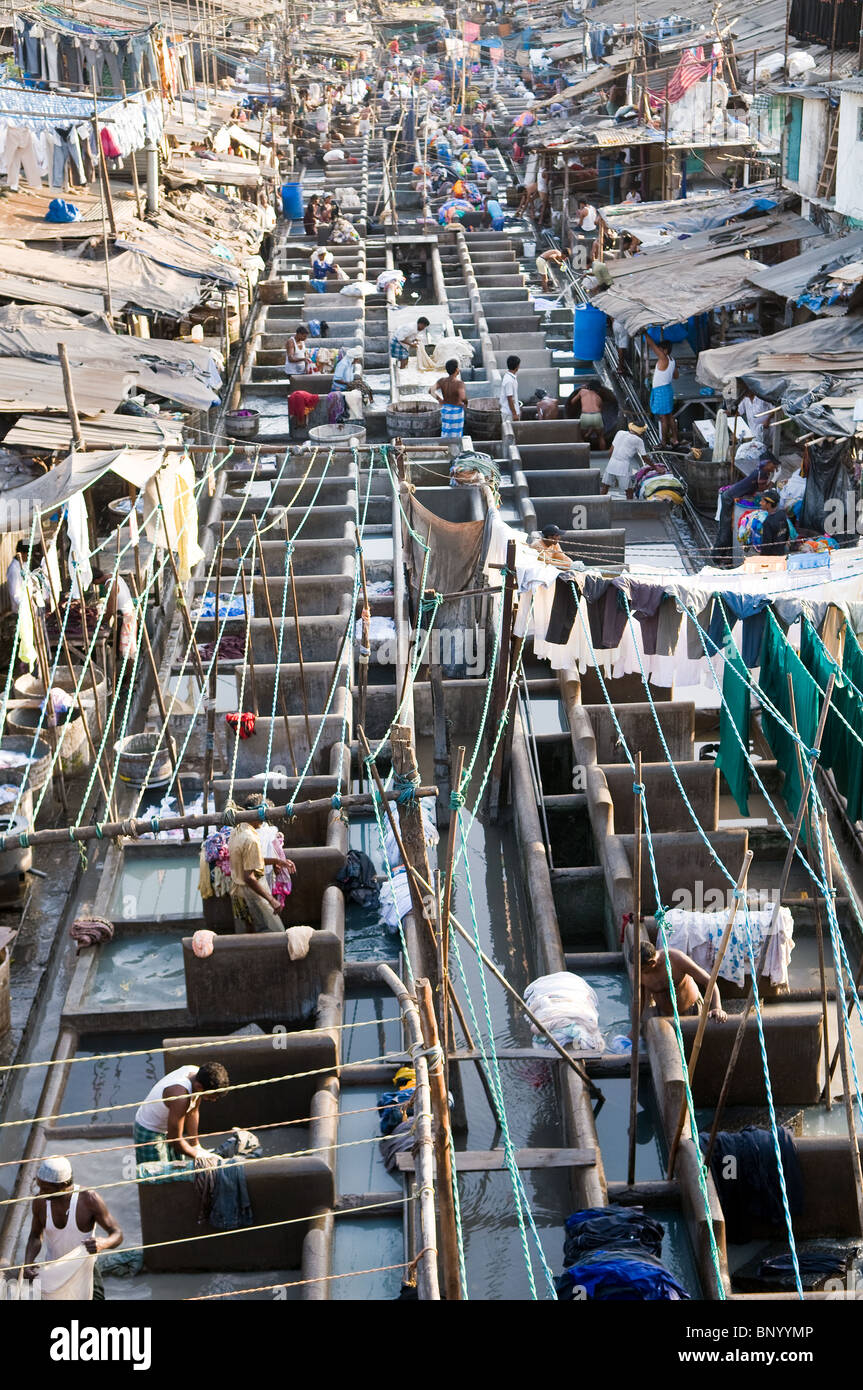 Dhobi ghats at Saat Rasta near Mahalaxmi Station Stock Photo - Alamy