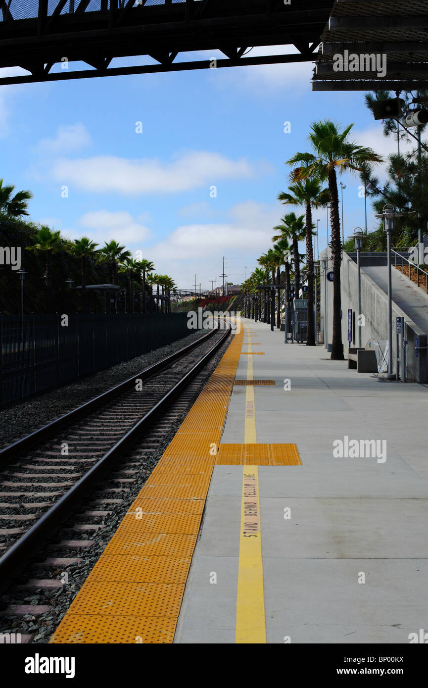 Solana Beach, California, commuter train station Stock Photo Alamy