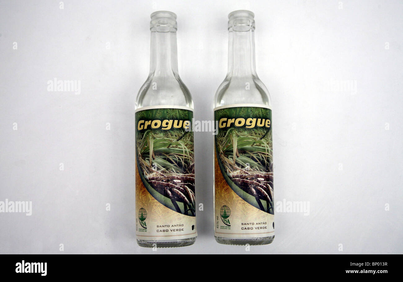 Grogue traditional alcoholic drink from Cape Verde Stock Photo - Alamy