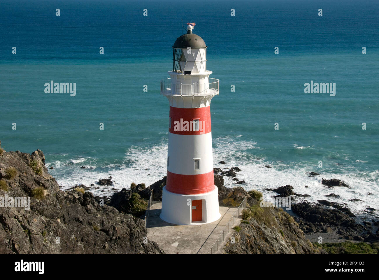 Lighthouse, Cape Palliser, Wairarapa, North Island, New Zealand Stock Photo
