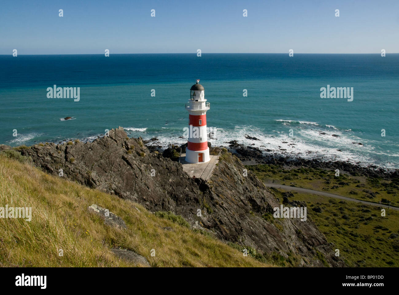 Lighthouse, Cape Palliser, Wairarapa, North Island, New Zealand Stock Photo
