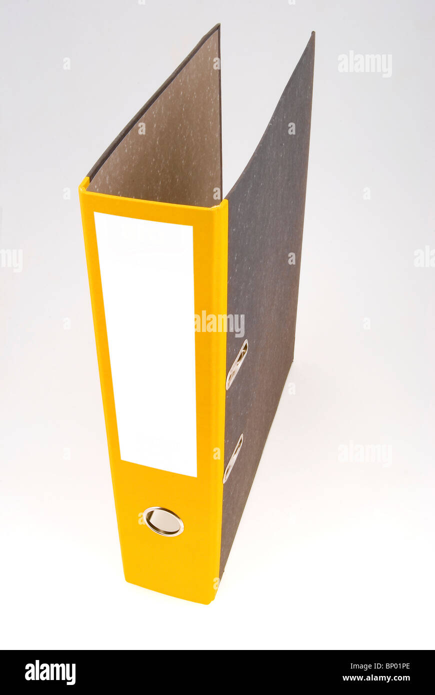 The empty Yellow binder standing alone Stock Photo Alamy