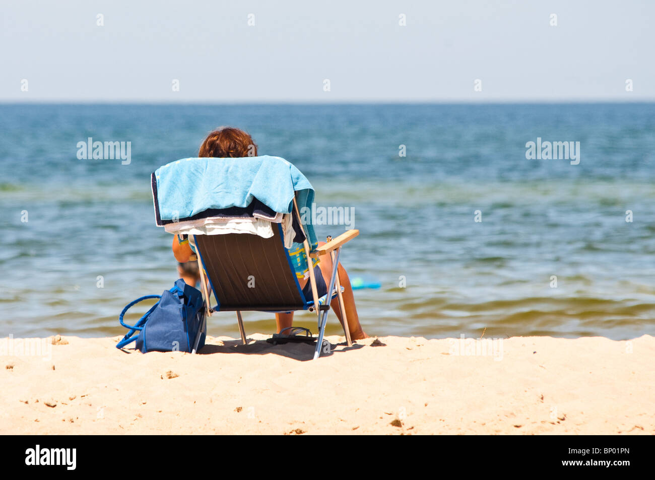 lonely on seashore Stock Photo
