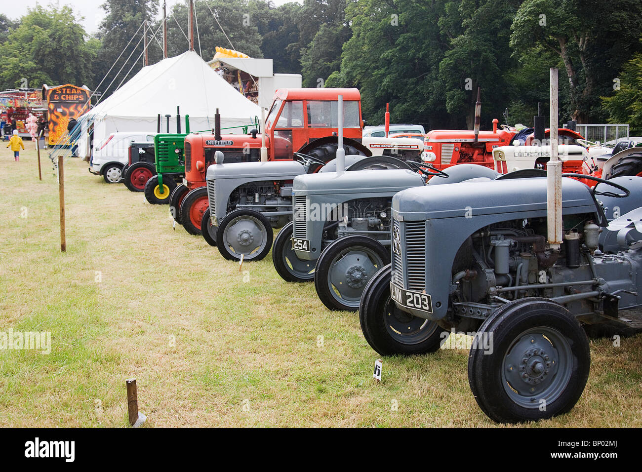 Vintage tractors. The Berwickshire county show Duns. Scottish borders