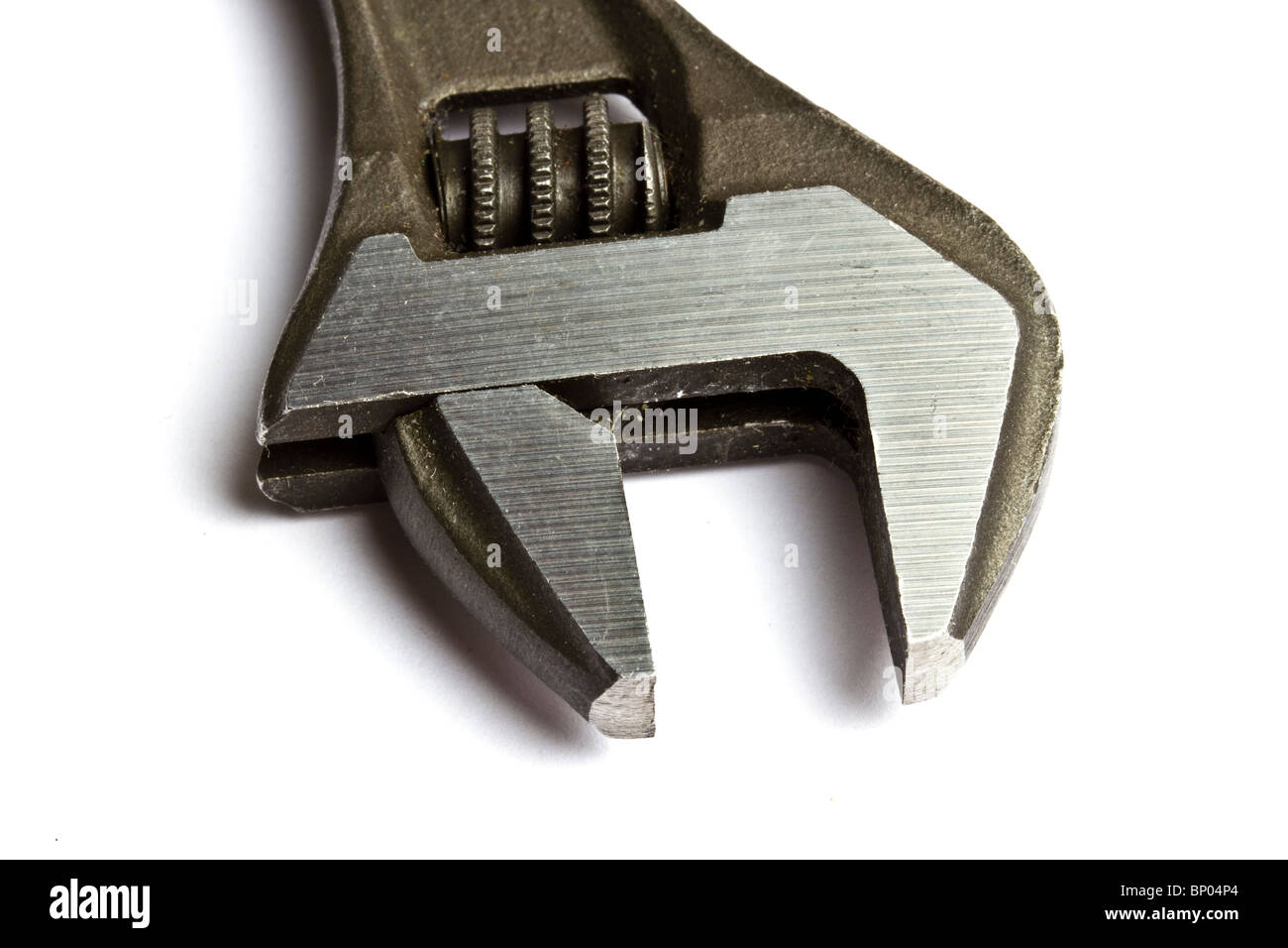 adjustable wrench isolated on white background Stock Photo - Alamy