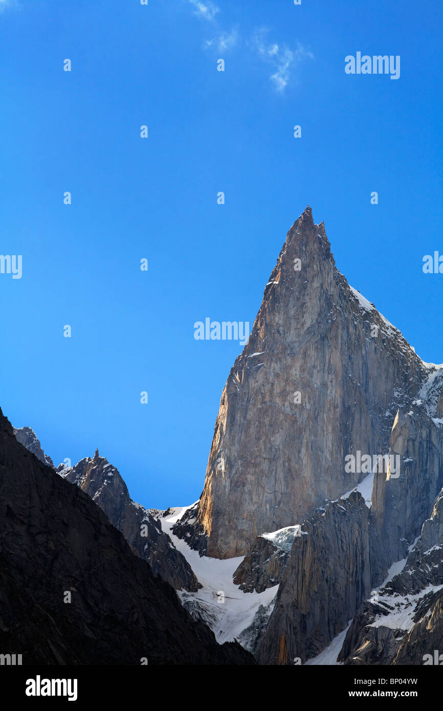 Pakistan - Karakorum - Hunza Valley - Lady's Finger peak Stock Photo