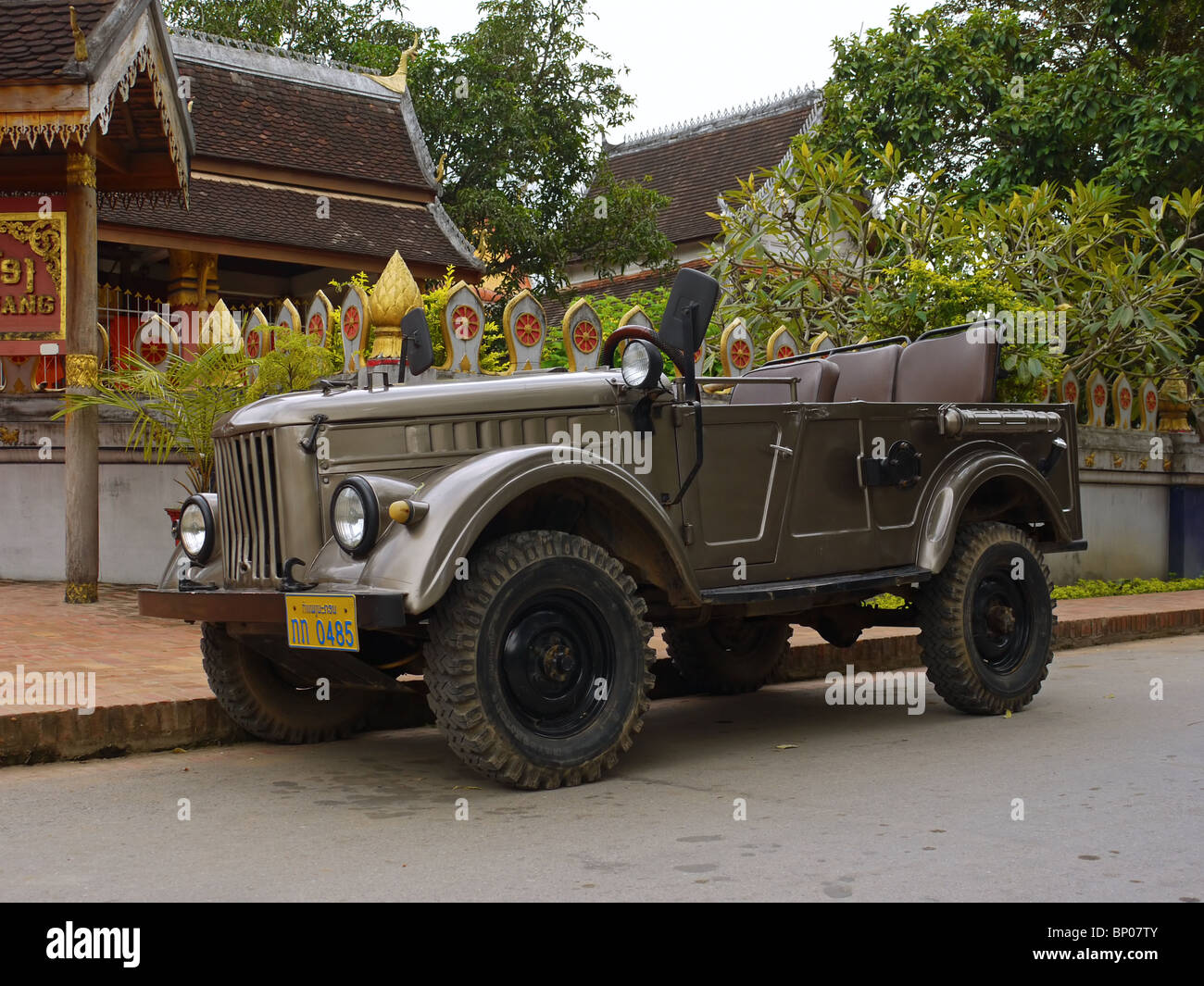 Old Russian Uaz Jeep In Luang Prabang Northern Laos Stock Photo Alamy