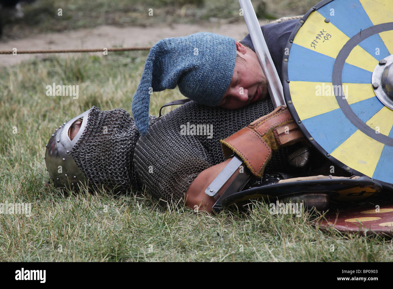 Battle reenactment Finland's biggest Viking Market Festival at Kvarnbo