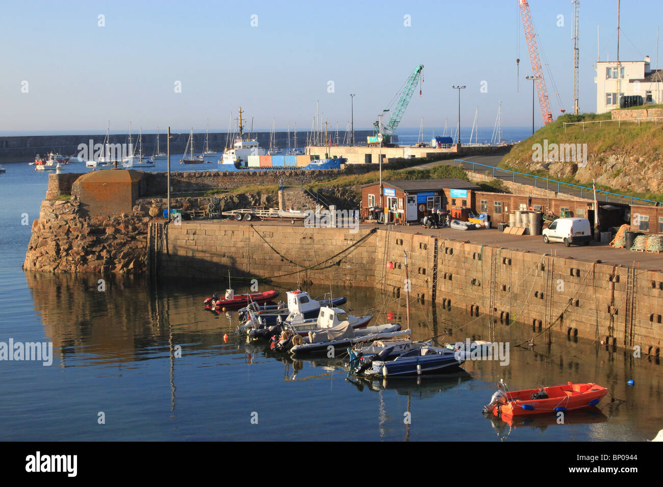 Braye harbour Alderney Stock Photo