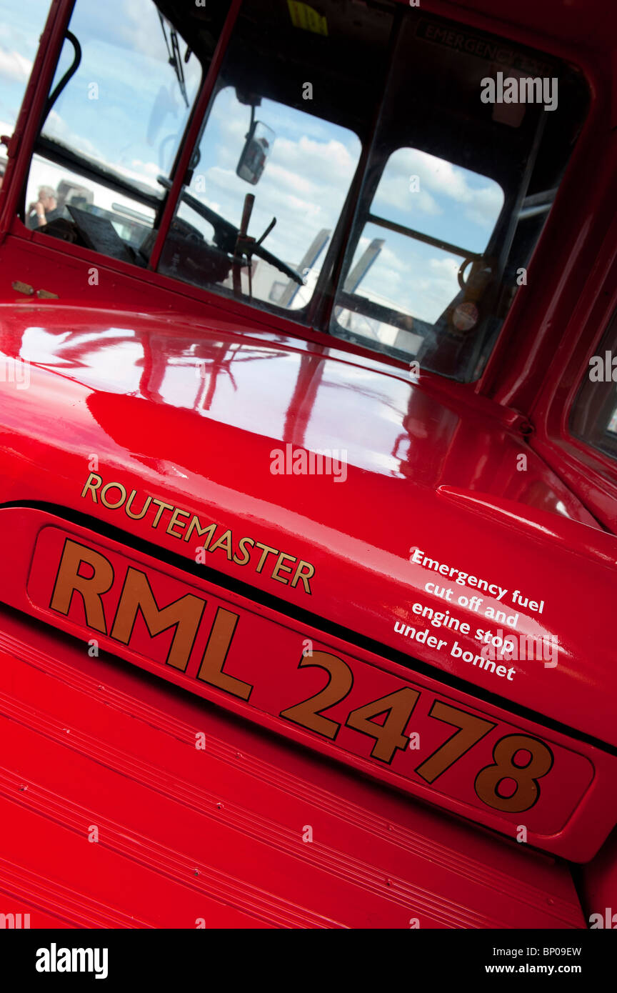AEC Routemaster, London double decker red bus. RCL class Stock Photo