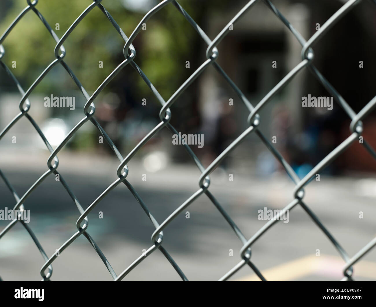 Chain link fence Stock Photo