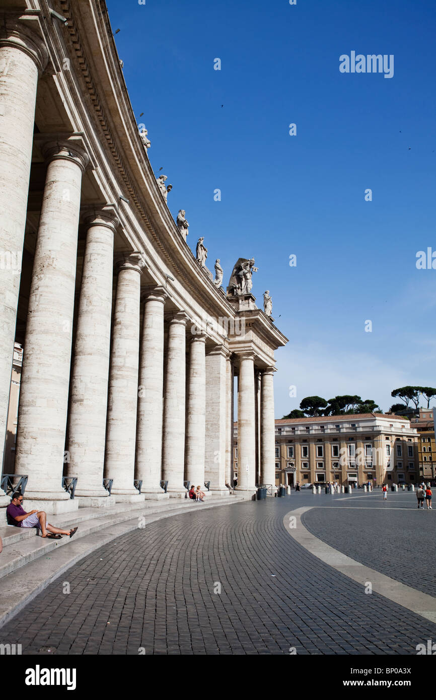 Gian Lorenzo Bernini's colonnade in Saint Peter, Vatican, Rome, Italy Stock Photo