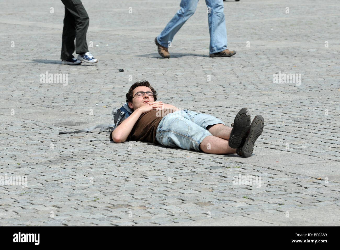 Spectators watch outdoor opera in Berlin Germany Deutschland Europe Stock Photo