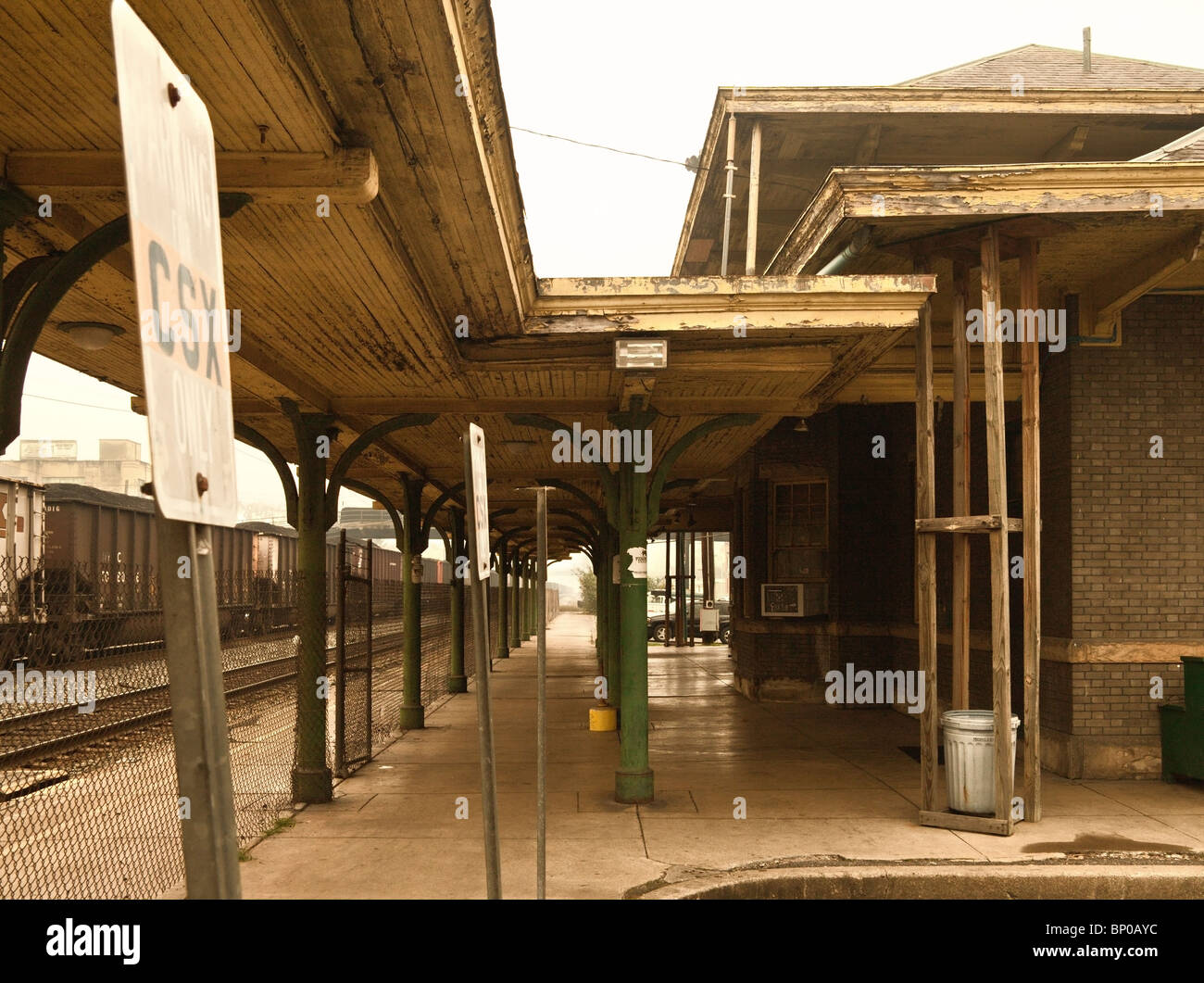 Abandoned Train Station of Ronceverte Stock Photo