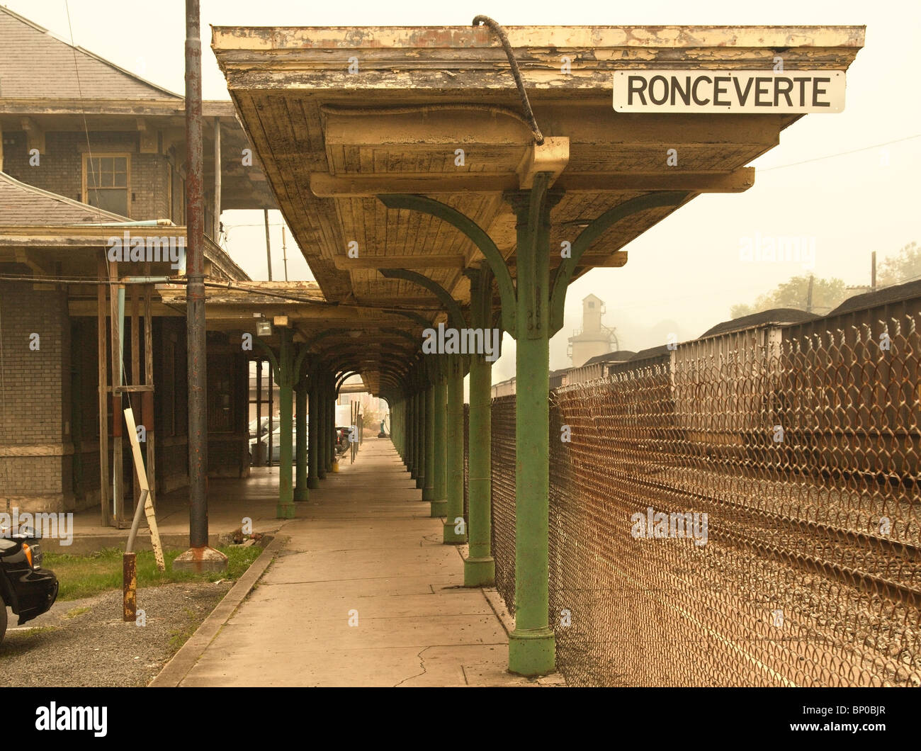 Abandoned Train Station of Ronceverte Stock Photo